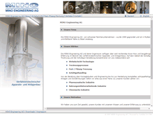 Tablet Screenshot of mino-engineering.ch